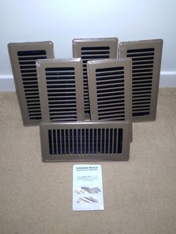 Floor Register Vent Covers BYEWIRE 6 Pack 4"x10" Heavy Duty Steel Grates