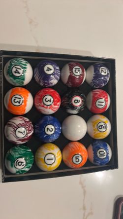Marble pool table balls