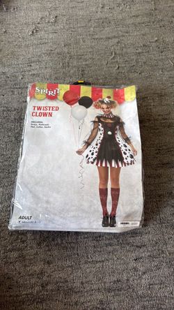 Spirit Twisted Clown Halloween Costume Adult Medium