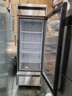MCF8705 Commercial Stainless Steel Glass Front Refrigerator Merchandiser 