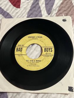 Rare 1972 Sly, Slick & Wicked – “Confessin’ A Feeling” 45 RPM Vinyl | Bad Boys Records Original