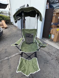 Folding camping Chair with Canopy and Footrest