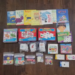 Books, puzzles and learning cards
