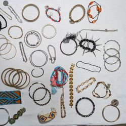 Lot of (50) Bracelets / Bangles **Costume Jewelry**