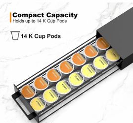 *New In Box* Coffee Pod Storage Drawer for Keurig K-Cup Pods, Heavy Duty Metal, Black