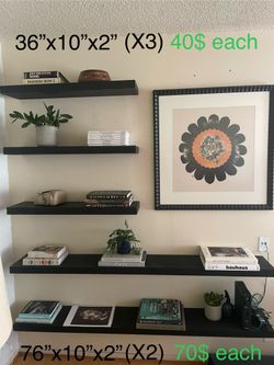 Floating Wood shelving