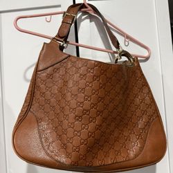Gucci Brown Guccissima Leather Hobo Shoulder Bag