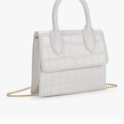 Mini White Clutch
