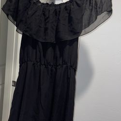 Mesh Black Off The Shoulder Dress