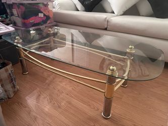 3 Vintage glass tables
