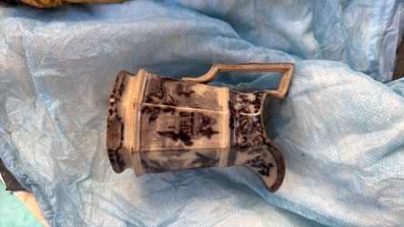 Antique Blue and White Transferware Pitcher