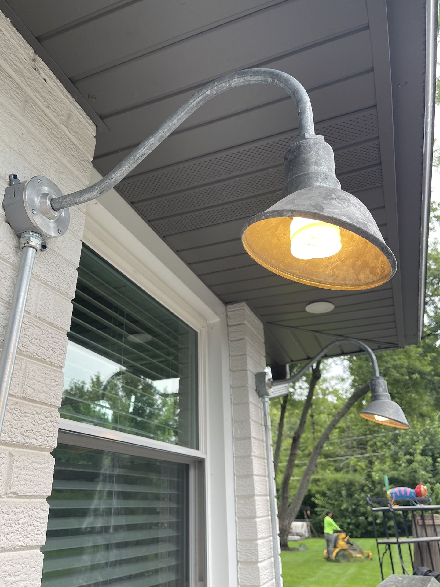 Goose Neck Galvanized Barn Light