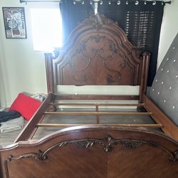 King Solid Wood Bed Frame 