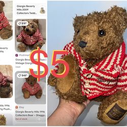 $5 Vintage Giorgio Beverly Hills 1996 Collecters Teddy Bear 🧸