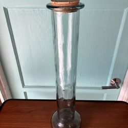 VINTAGE 22.5 Inch Blenko Style Cylinder Vase - MADE IN ITALY.