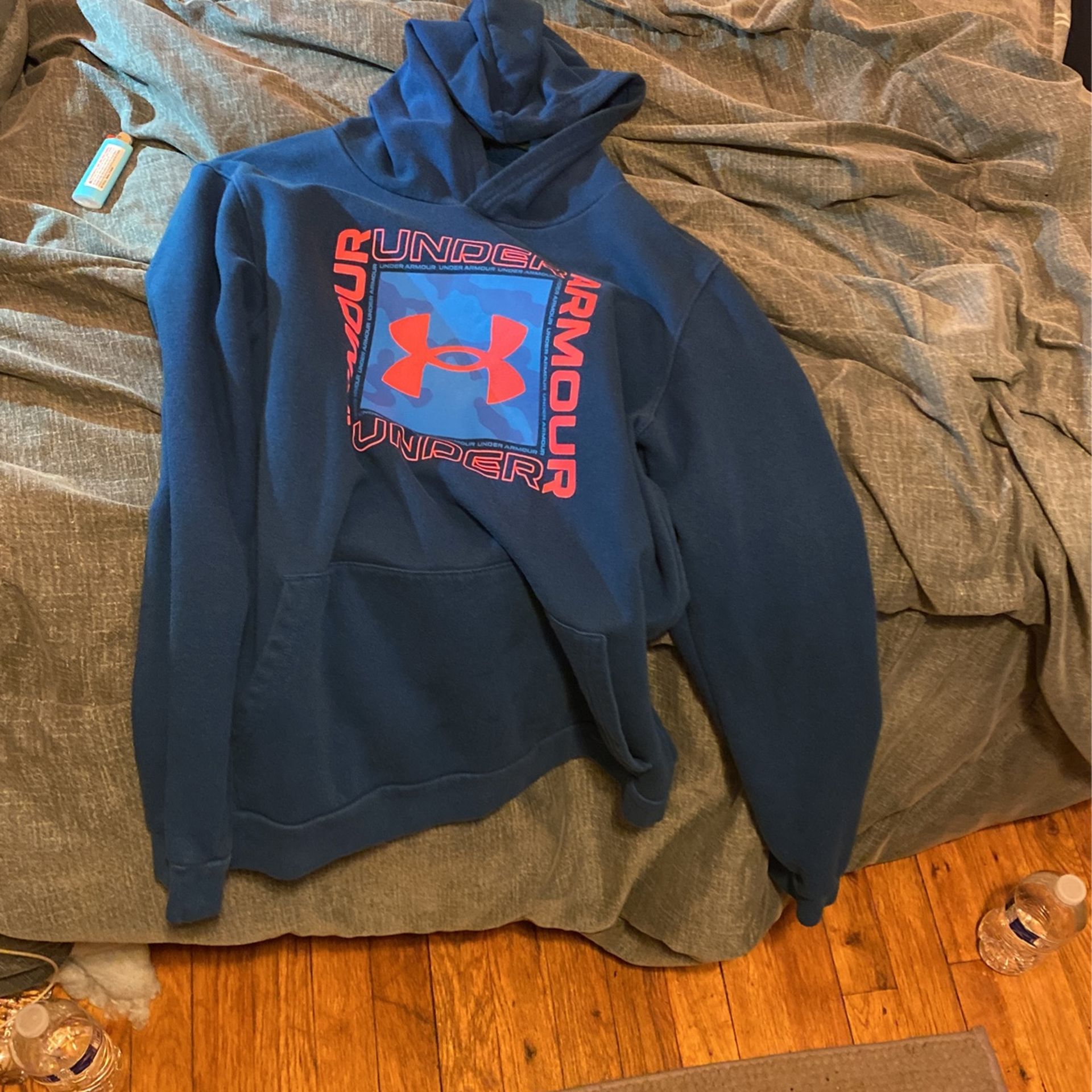 Blue and Pink Under Armour Hoodie