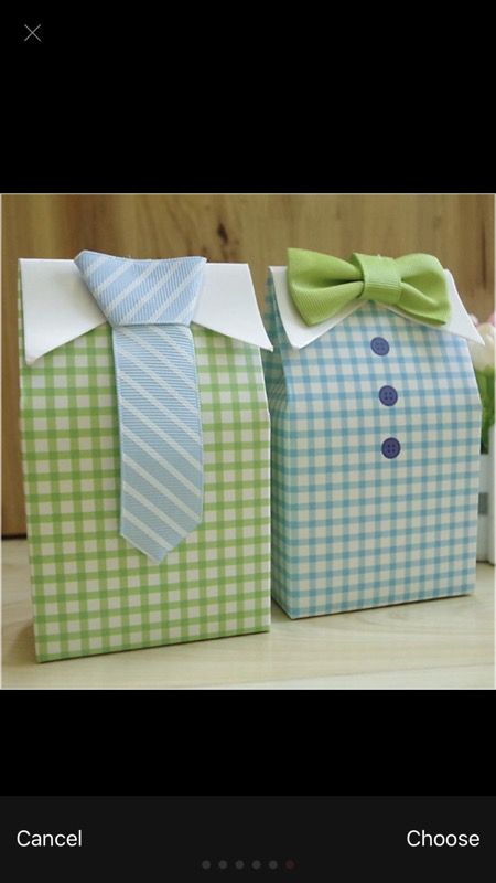 Blue and Green treat boxes