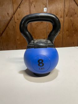 EcoWise Fitness 8 lb Kettlebell – Vinyl Coated with Rubber Base