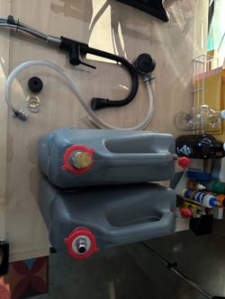 WHALE FOOT PUMP, CONTAINERS AND FAUCET FOR RV OR CAMPING!