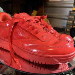 Size 9.5 Women’s Reebok Red Cardi B Sneakers 