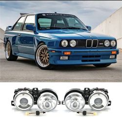 BMW E30 Depo Clear Smiley Projector Headlights