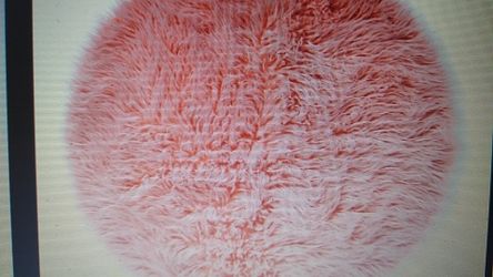 Faux Fur Rug (3'Round) Pink - Pillowfort