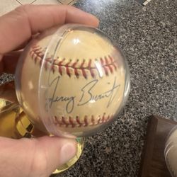 Jeromy Burnitz Autographed Baseball Cleveland Indians 