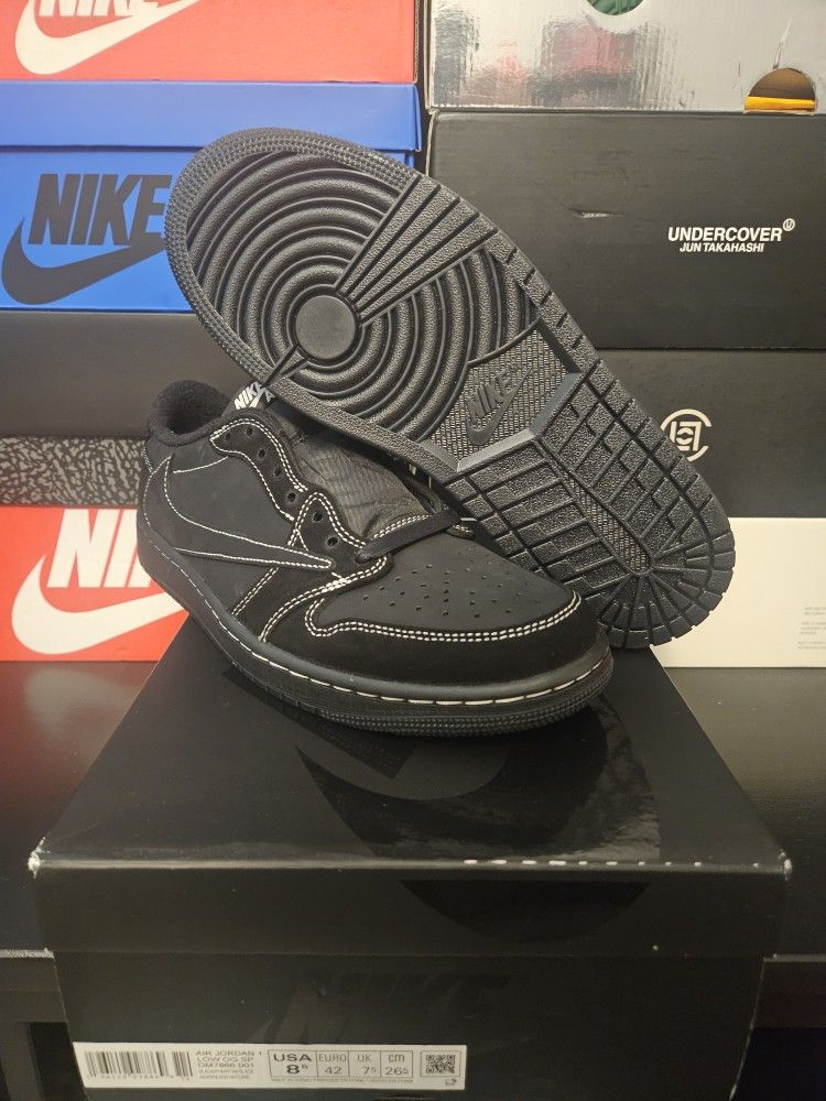 Deadstock Mens Air Jordan 1 Low OG SP (Travis Scott Black Phantom)