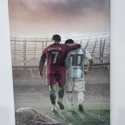Messi And Ronaldo Canvas 