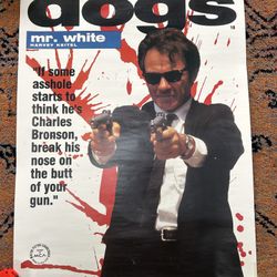 Reservoir Dogs One Sheet Movie Poster Mr White Harvey Keitel 24 By 34 Quentin Tarantino