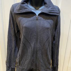Lululemon Grey Zip Up Fitted Jacket Size 6