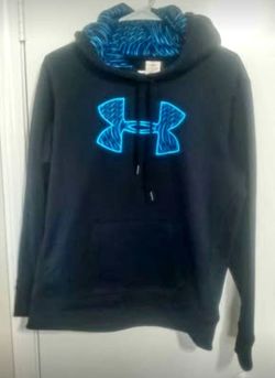 UNDER ARMOUR Black PULLOVER HOODIE Sz Lg OBO