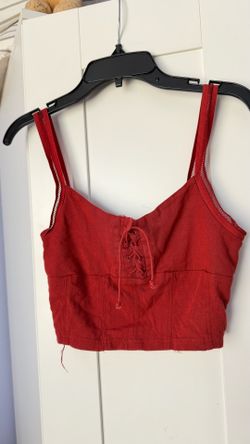 Free People - Red/Orange crop top