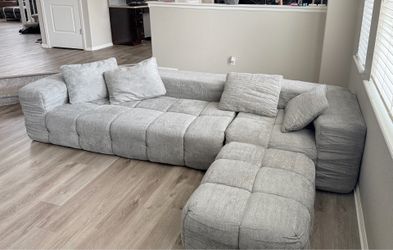 119" Boneless couch with ottoman.....