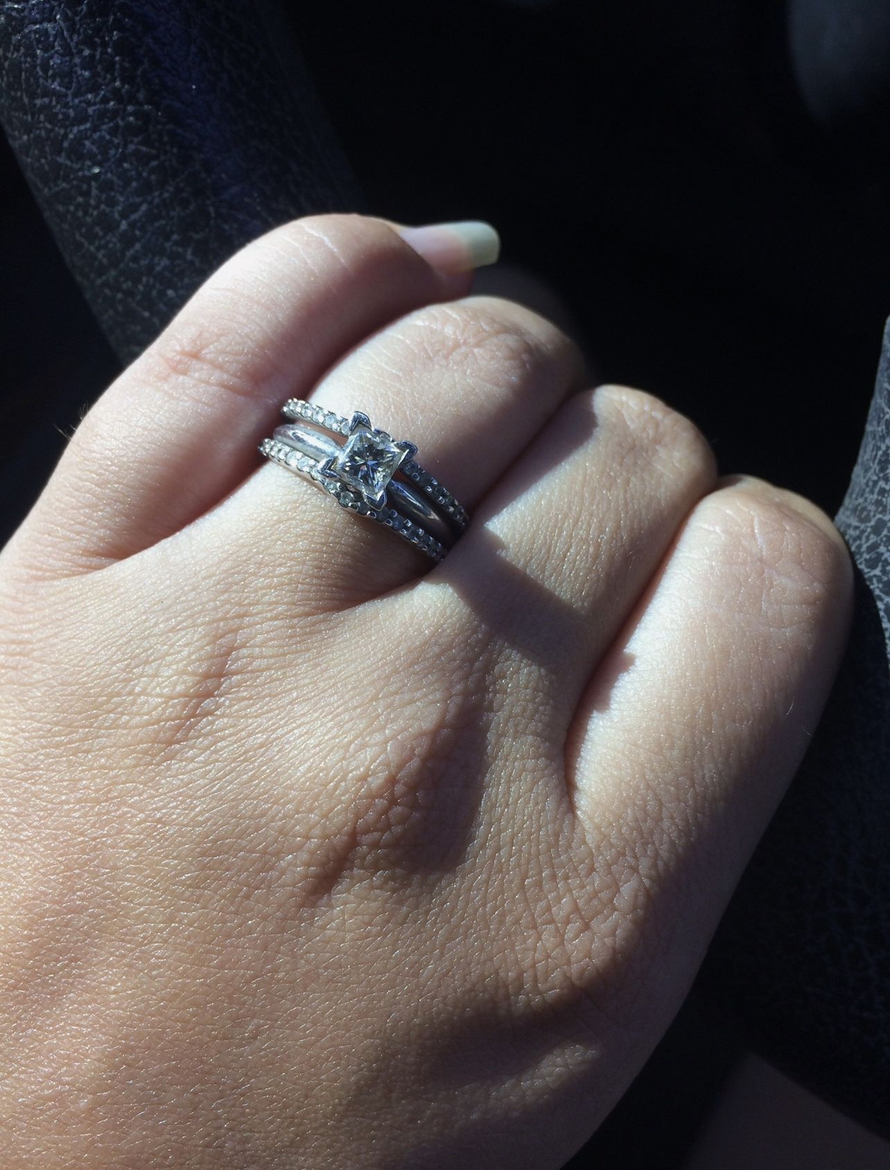 Wedding And Engagement Ring Set