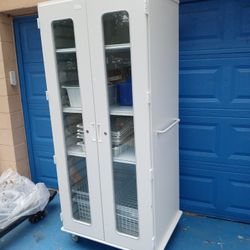 Metal Shelving Cabinet With Wheels 