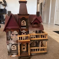 Wooden Home Style Bird Cage