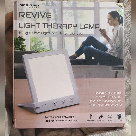 Merkury Innovations Revive Light Therapy Lamp - Improve Sleep - Boost Mood