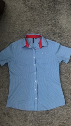 Design Collective Blue & White Button-Up Shirt Size M
