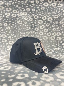 Black Baseball Cap with Rhinestone B Logo