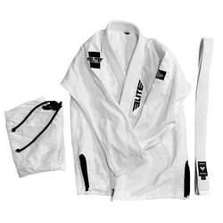 Elite Sports BJJ GI for Men (White) IBJJF Kimono BJJ Jiujitsu GIS W/Preshrunk Fabric & Belt