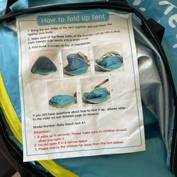Infant baby pop up beach tent