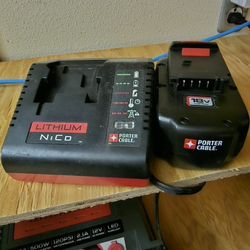 Porter Cable Battery And Charger 