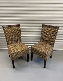 Set Of 3 Bamboo Dinning Chairs
