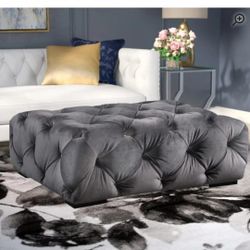 bernadina 45" wide tufted rectangle cocktail ottoman