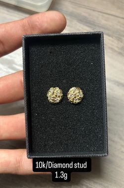 10k gold nugget earrings