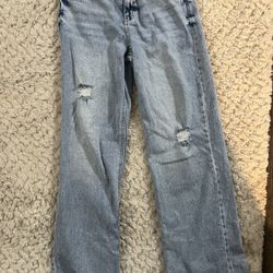 Light Washed Wide-Leg  Jeans