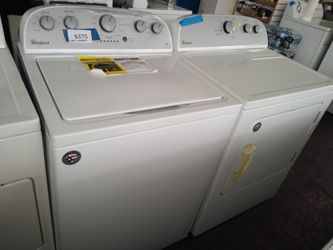New Whirlpool scratch and dent top load washer & Electric dryer set