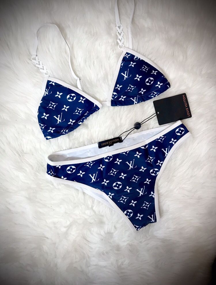 Blue LV Monogram Bikini