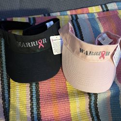Warrior embroidery visors pink Ribbon breast cancer awareness Pink Or Black New